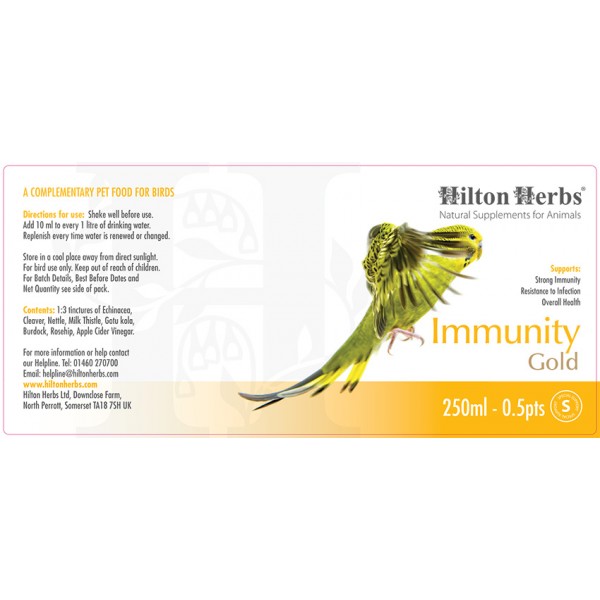 Immunity Gold - 0.5pt Bottle Front Label
